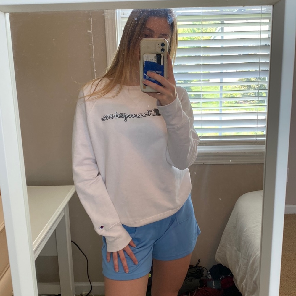 Champion white crew neck